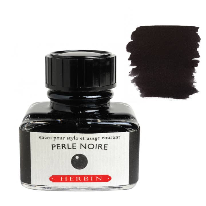 Herbin Fountain Ink Bottle - 30 ml - Perle Noir (Black Pearl) by Herbin - K. A. Artist Shop
