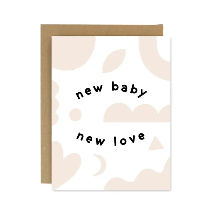 Tarjeta "New Baby New Love" de Worthworthy Paper