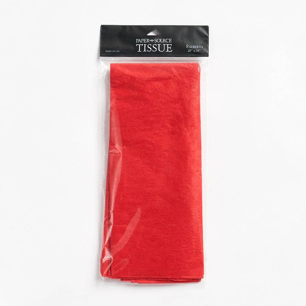 Tissue Paper by “Waste Not Paper” - Red by Paper Source - K. A. Artist Shop