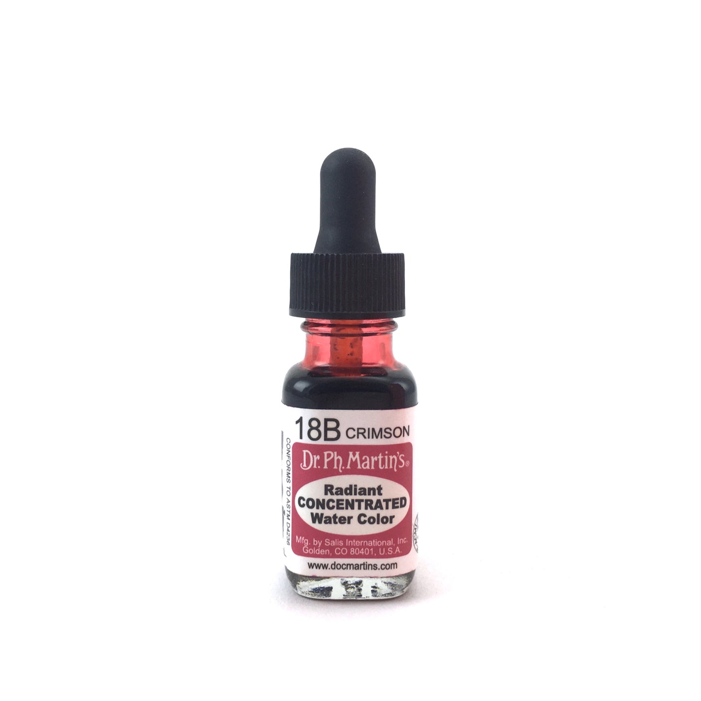 Dr. Ph. Martin's Radiant Concentrated Watercolor - .50 oz. - 18B - Crimson by Dr. Ph. Martin’s - K. A. Artist Shop