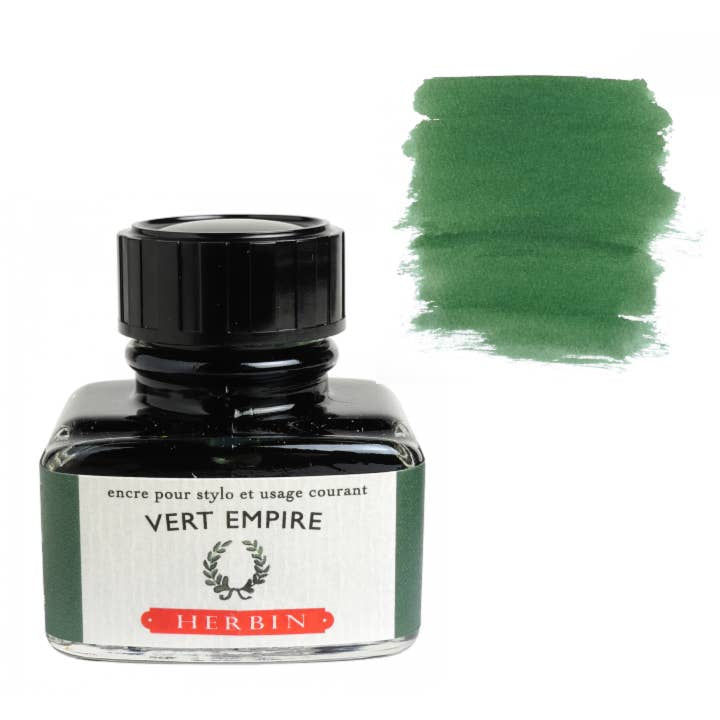 Herbin Fountain Ink Bottle - 30 ml - Vert Empire (Empire Green) by Herbin - K. A. Artist Shop