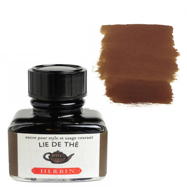 Herbin Fountain Ink Bottle - 30 ml - Lie de The (Dark Tea) by Herbin - K. A. Artist Shop