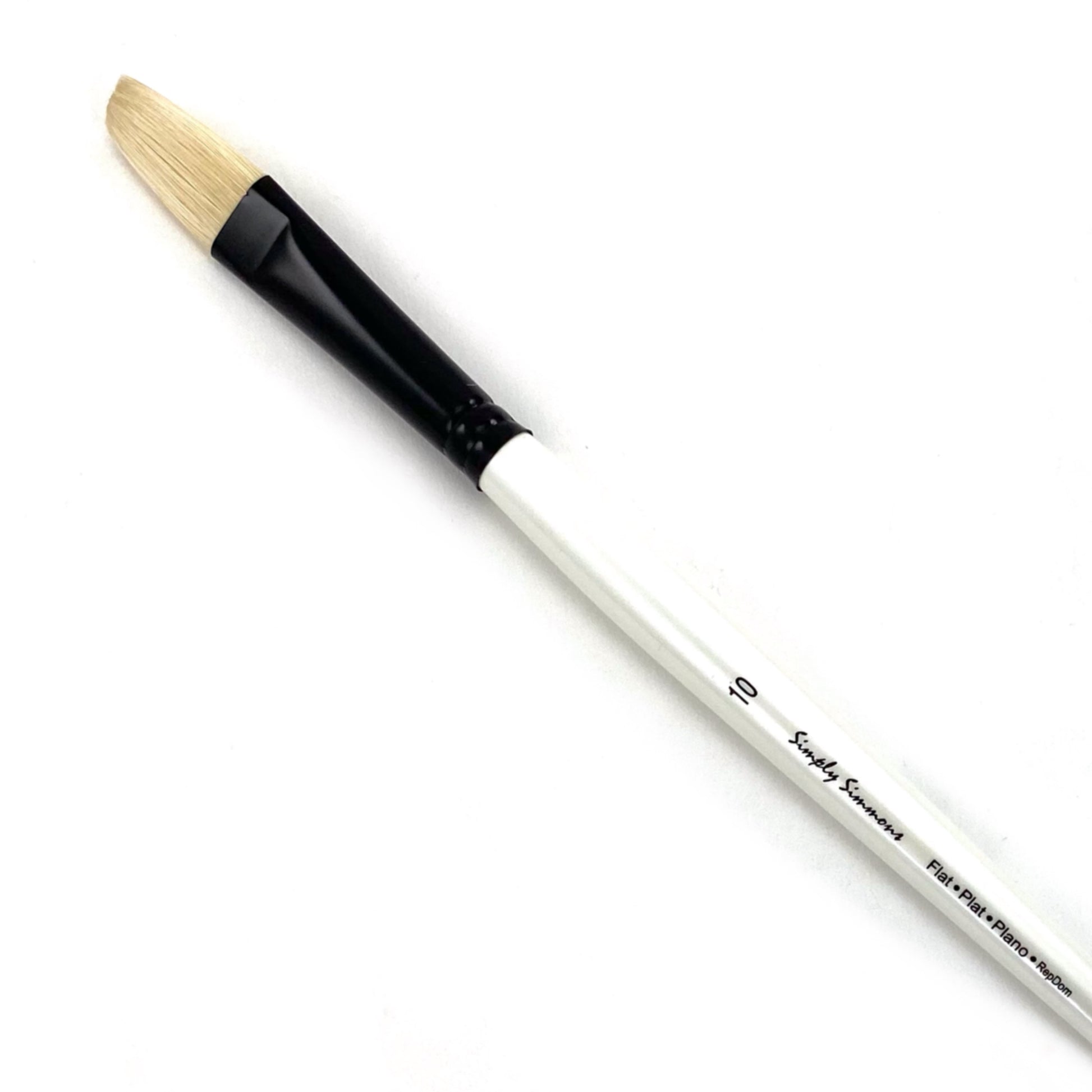 Simply Simmons All-Media Brush - Long Handle - Flat (Bristle) / #10 by Robert Simmons - K. A. Artist Shop