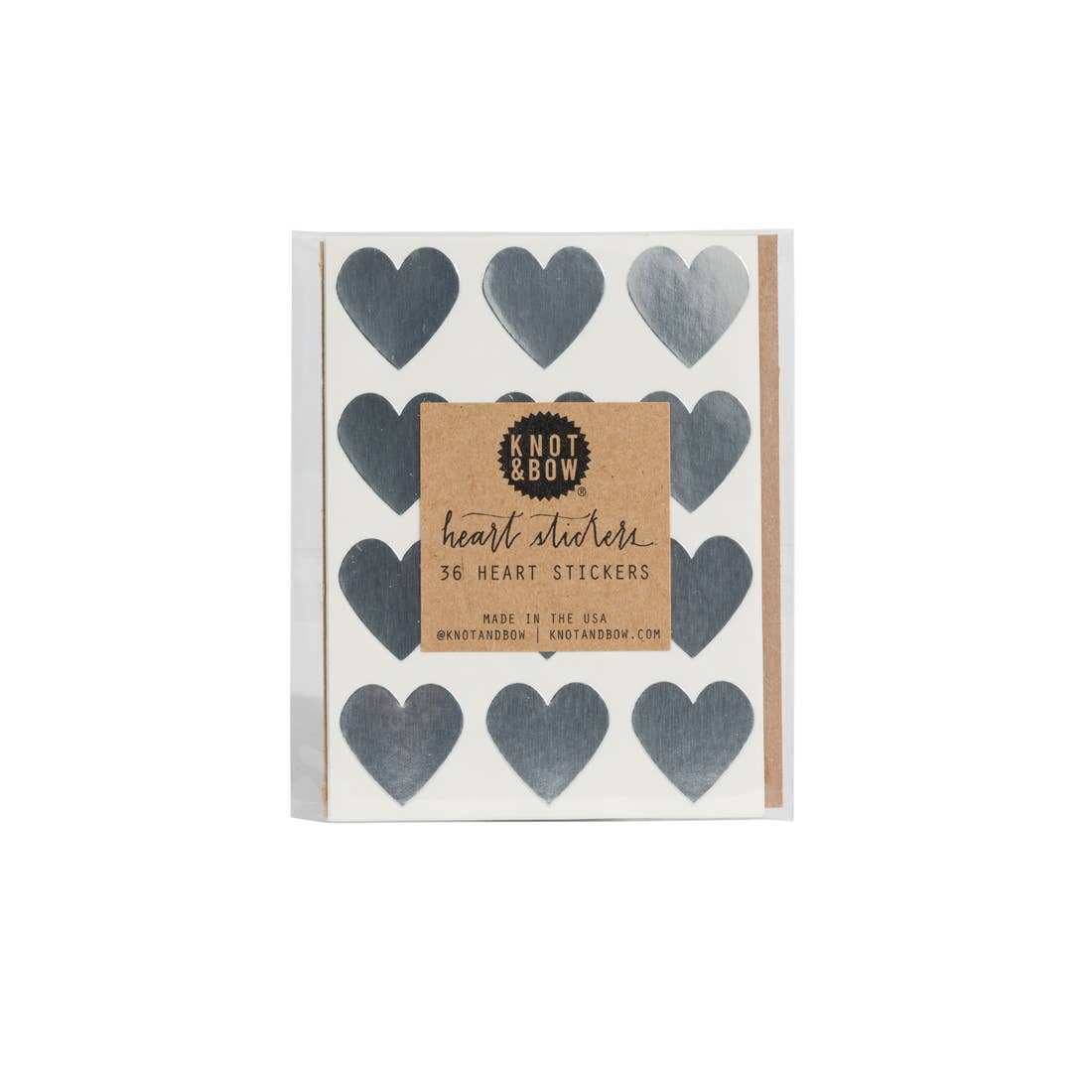 Heart Stickers by Knot & Bow - Silver by Knot & Bow - K. A. Artist Shop