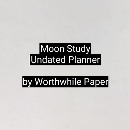Diario de reflexión sobre el estudio de la luna de Worthworthy Paper