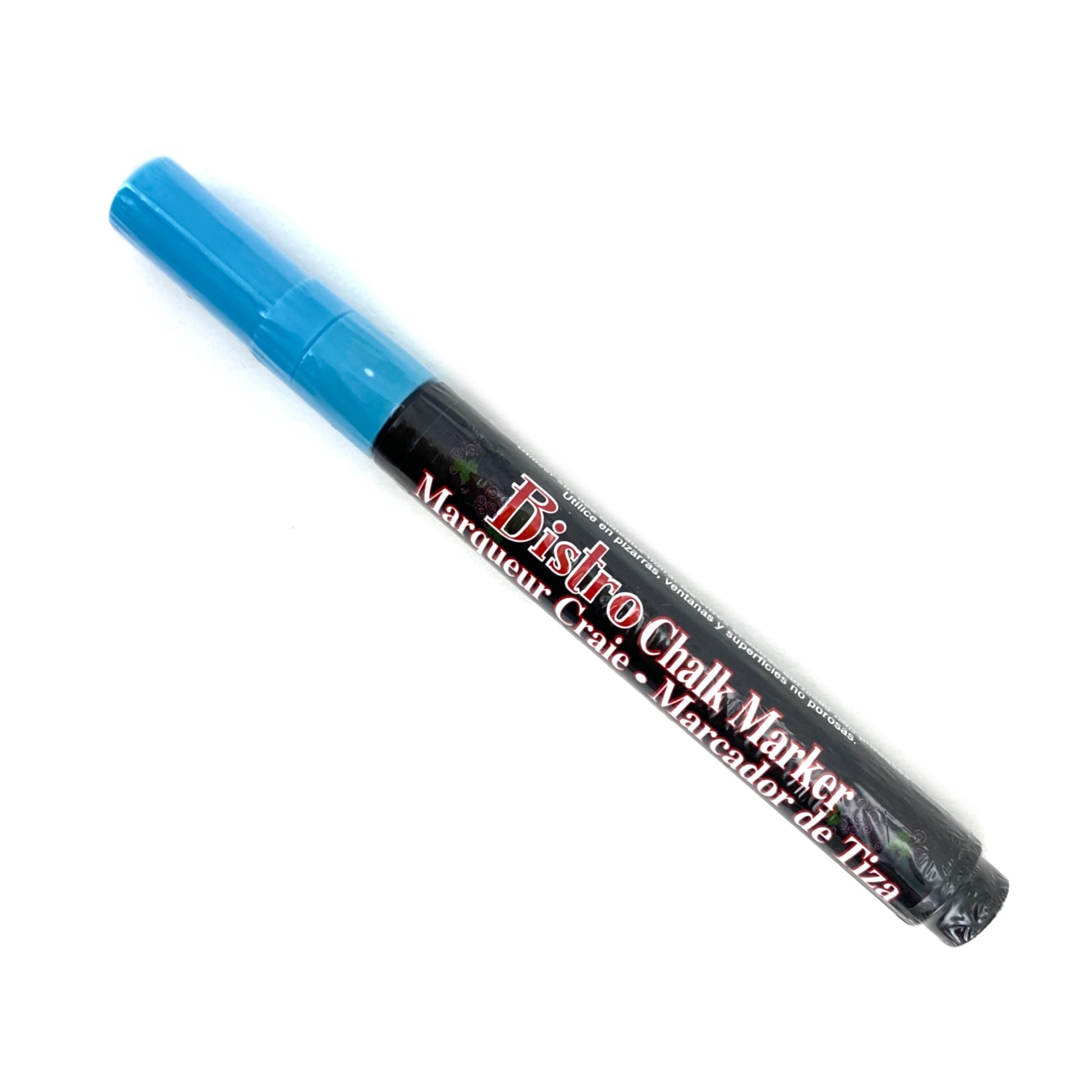 Bistro Chalk Marker - Fine (3mm) - Fluorescent Light Blue by Marvy Uchida - K. A. Artist Shop