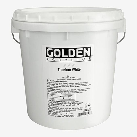 Golden Heavy Body Acrylic - Titanium White / One Gallon - by Golden - K. A. Artist Shop