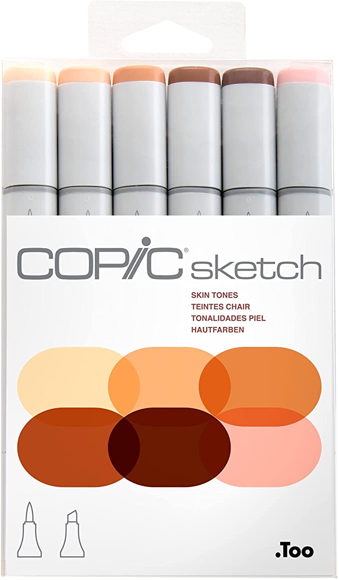 Copic Sketch Markers - Set of 6 - Portrait Tones by Copic - K. A. Artist Shop