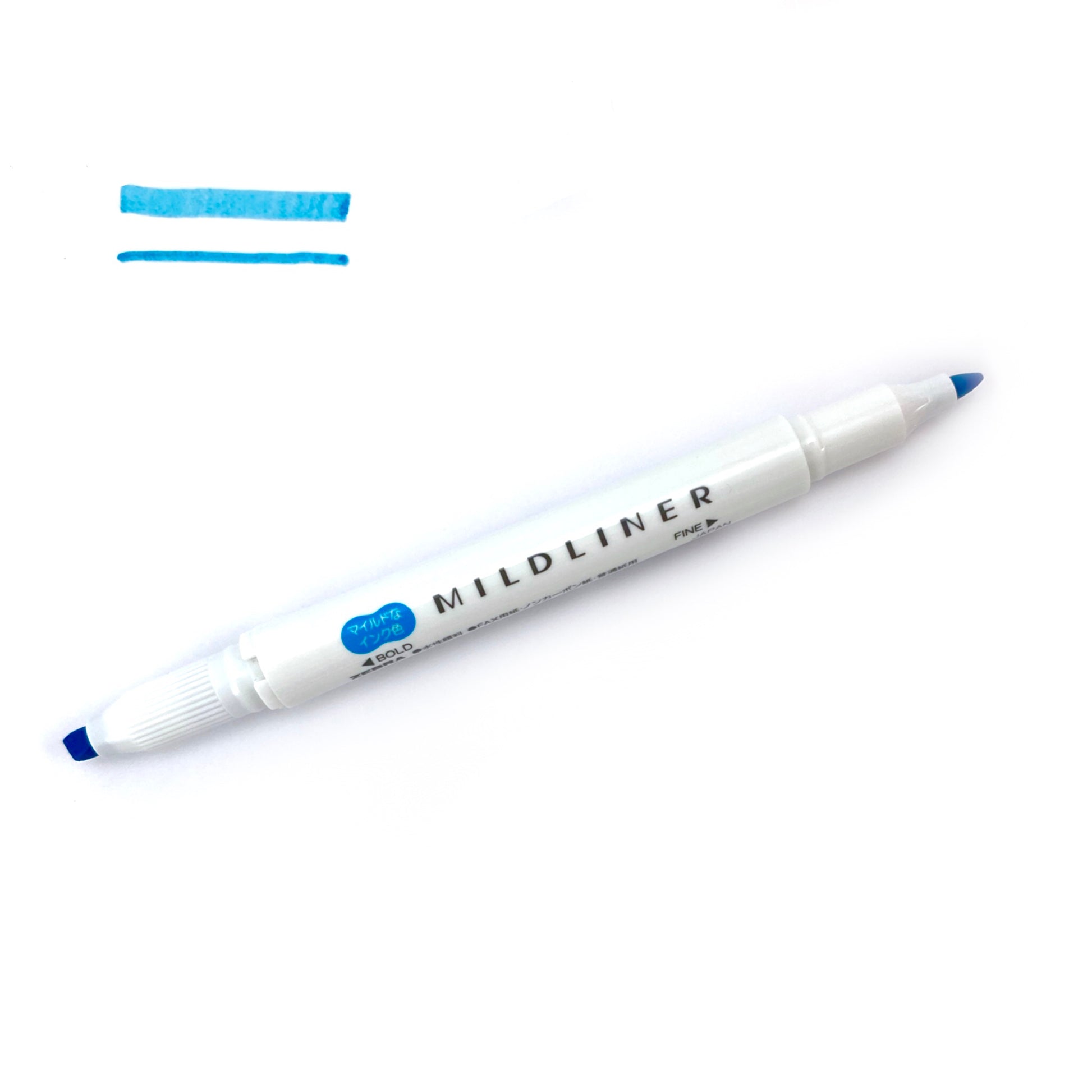 Zebra Mildliner Double Ended Highlighter Pen Mild Smoke Blue
