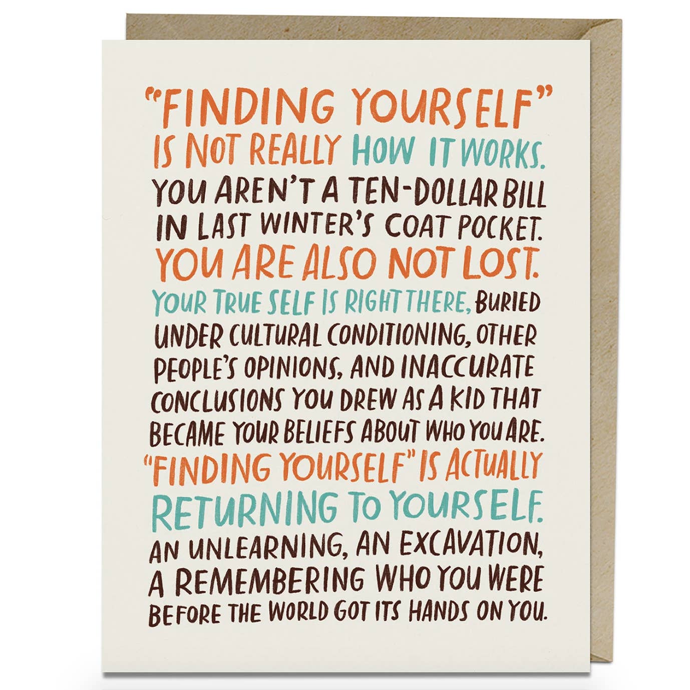 “Finding Yourself” Card by Emily McDowell - by Emily McDowell - K. A. Artist Shop