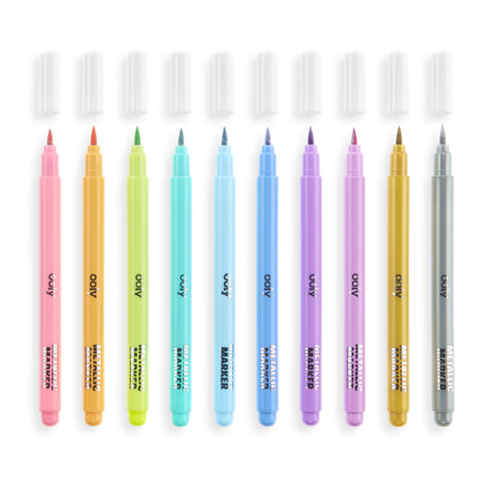 Ooly Color Lustre Metallic Brush Markers - Individuals - by Ooly - K. A. Artist Shop