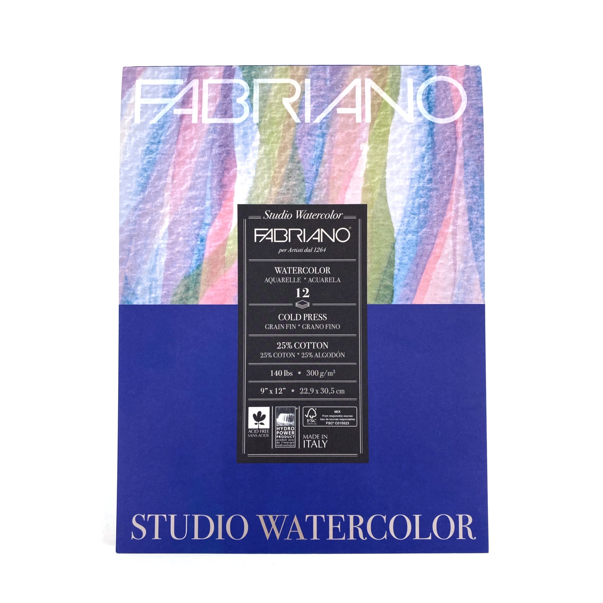 Fabriano Studio Watercolor Pads - 9 x 12 inches - by Fabriano - K. A. Artist Shop