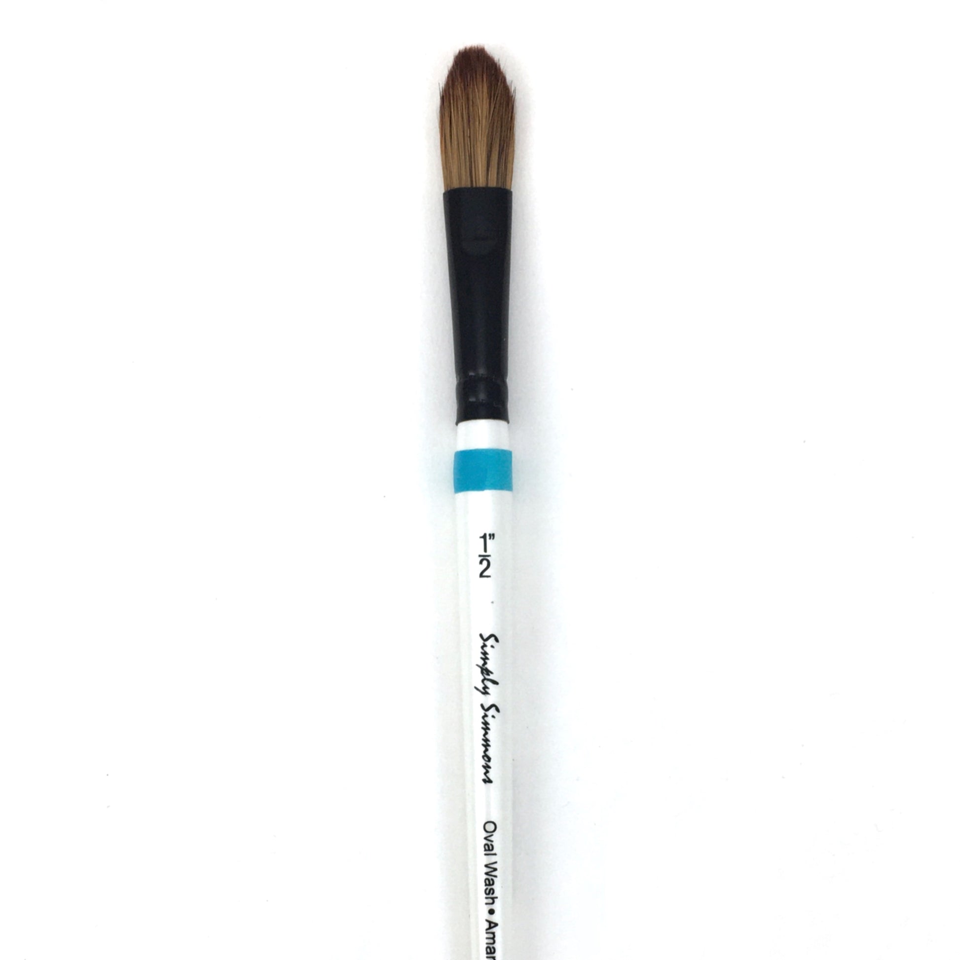 Simply Simmons Watercolor Brush - Short Handle - Oval Wash / - 1/2 inches / - natural by Robert Simmons - K. A. Artist Shop