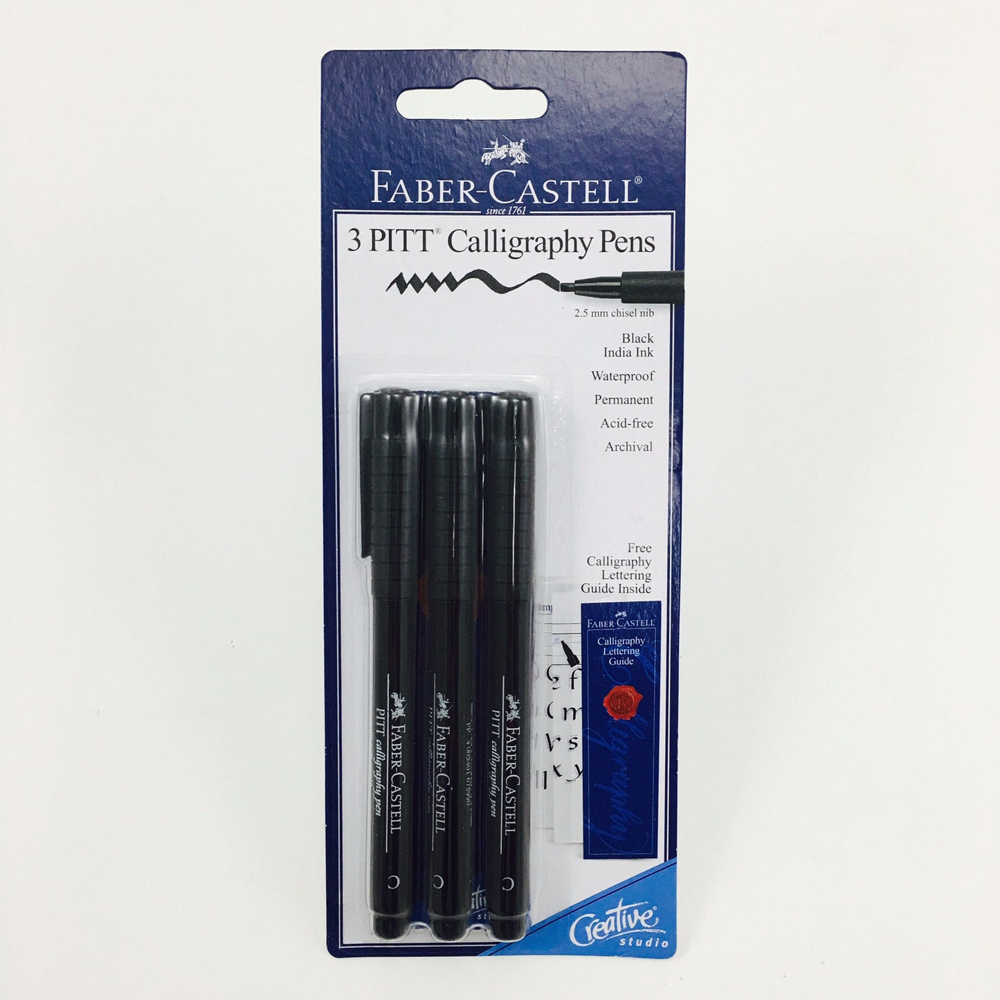 Faber-Castell PITT Calligraphy Pen Set - 3 Pens - Black by Faber-Castell - K. A. Artist Shop