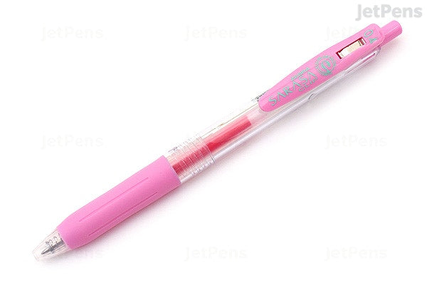 Sarasa Clip Retractable Gel Pens - Light Pink - 0.5mm by Zebra - K. A. Artist Shop