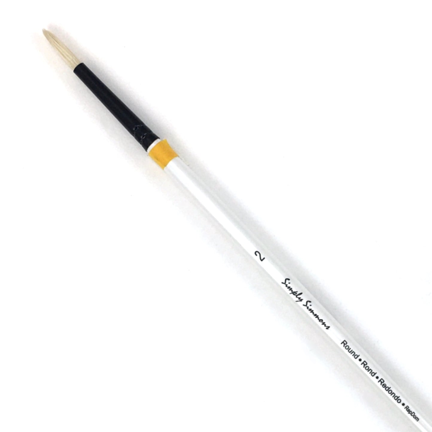 Simply Simmons All-Media Brush - Long Handle - Round (Bristle) / #2 by Robert Simmons - K. A. Artist Shop