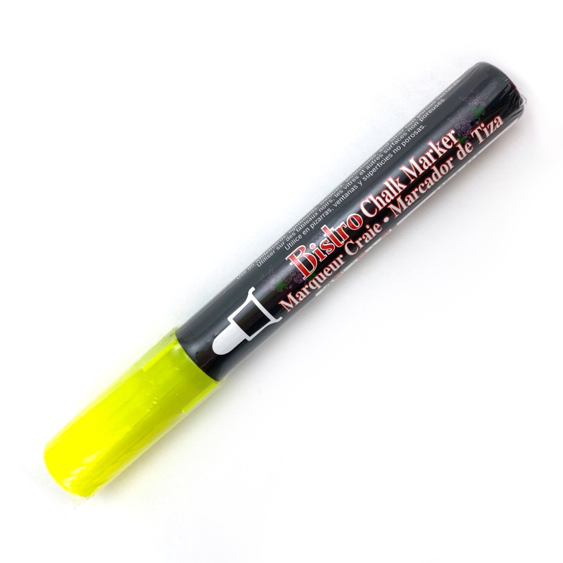 Bistro Chalk Marker - Broad (6mm) - Fluorescent Yellow by Marvy Uchida - K. A. Artist Shop