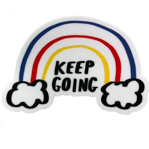 “Keep Going” Rainbow Sticker by Culture Flock - by Culture Flock - K. A. Artist Shop