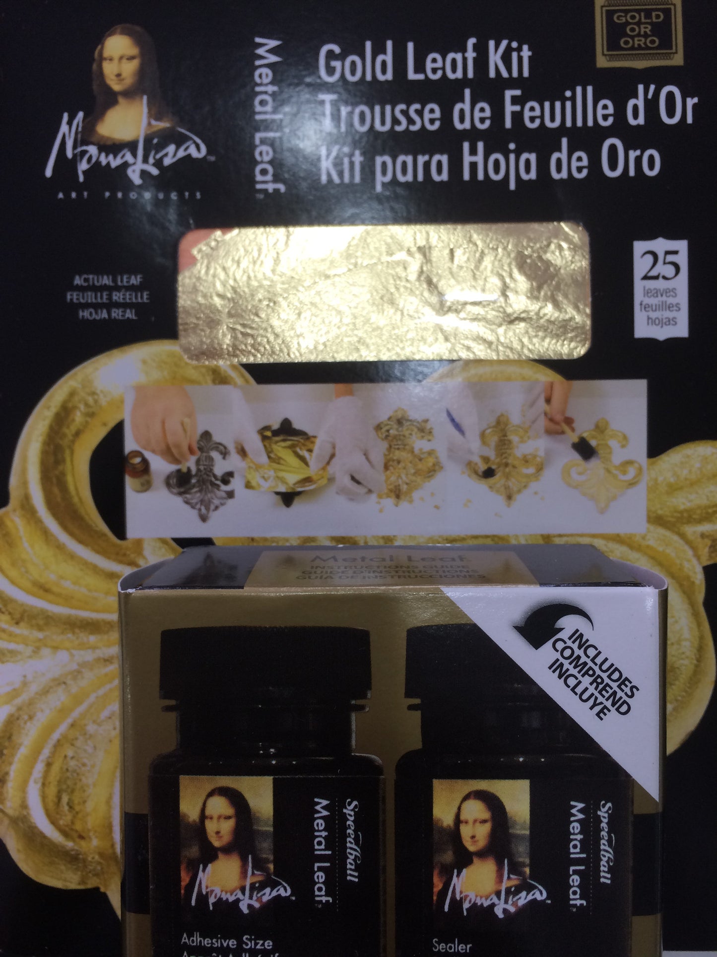Mona Lisa Metal Leaf Starter Kit Gold