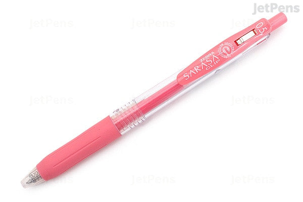 Sarasa Clip Retractable Gel Pens - Milky Red - 0.5mm by Zebra - K. A. Artist Shop