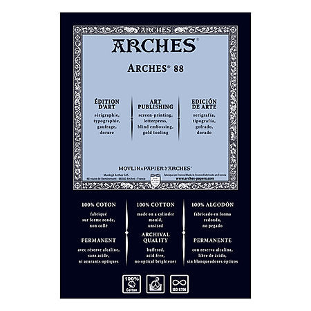 Arches 88 Silkscreen 300gsm / 140lb. Paper Sheets - by Arches - K. A. Artist Shop