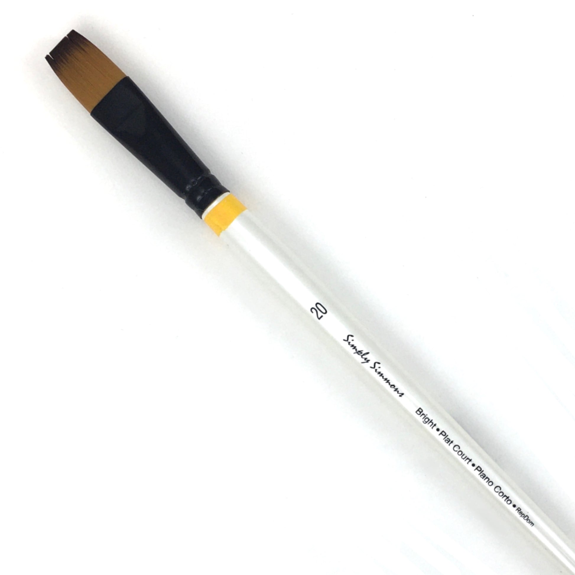 Simply Simmons All-Media Brush - Long Handle - Bright (Synthetic) / #20 by Robert Simmons - K. A. Artist Shop