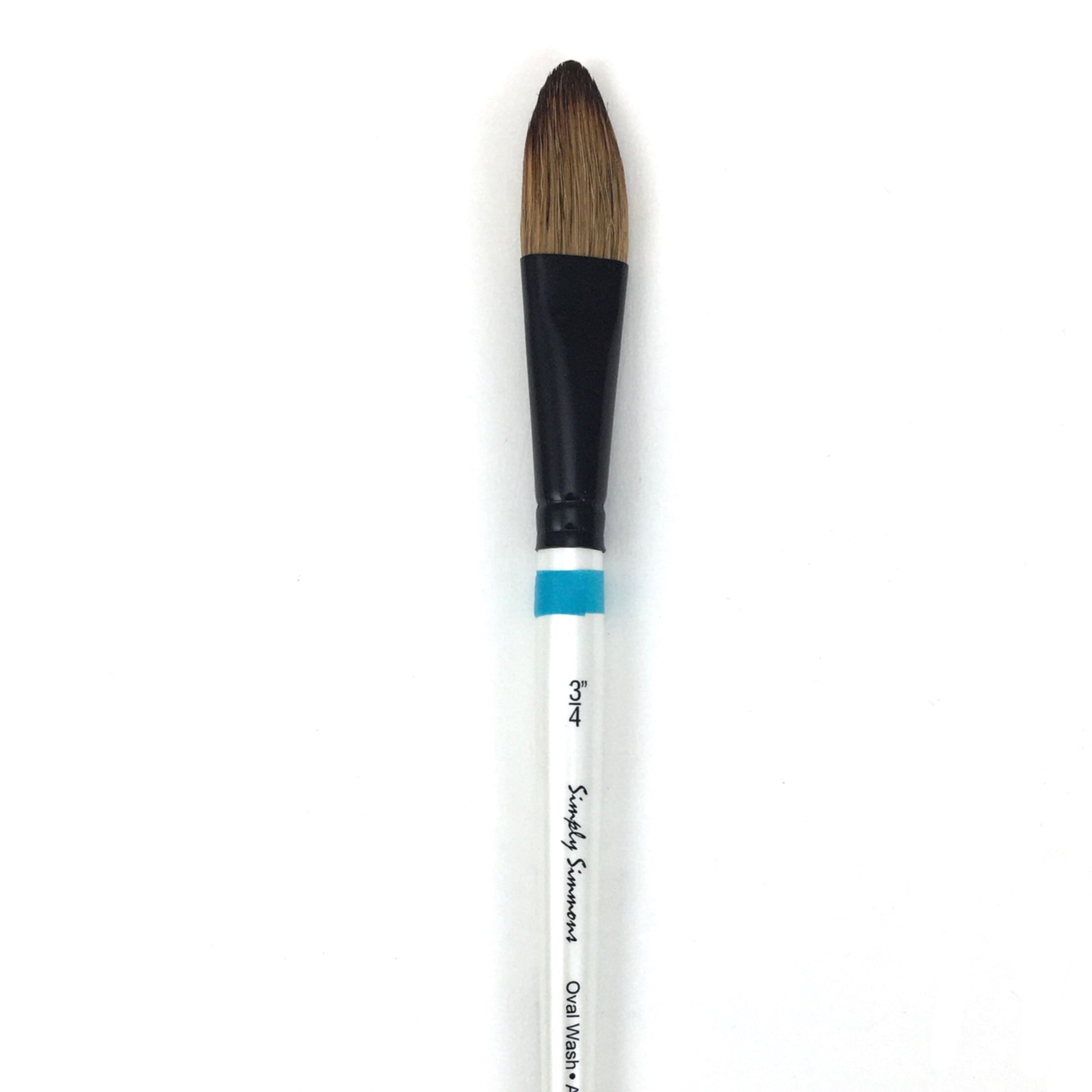 Simply Simmons Watercolor Brush - Short Handle - Oval Wash / - 3/4 inches / - natural by Robert Simmons - K. A. Artist Shop