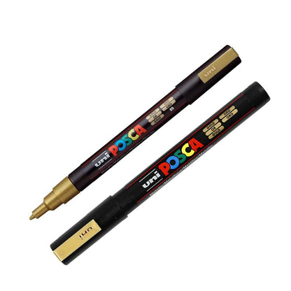 POSCA Acrylic Paint Markers - PC-3M 0.9-1.3mm Bullet Tip - Gold by POSCA - K. A. Artist Shop