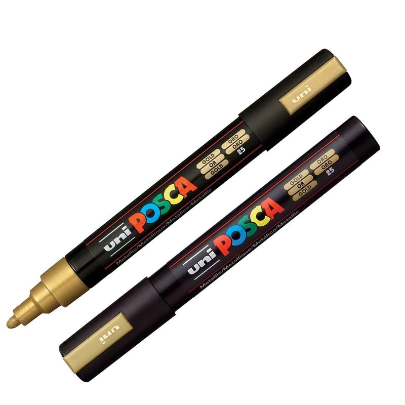 POSCA Acrylic Paint Markers - PC-5M Bullet Tip - Gold by POSCA - K. A. Artist Shop