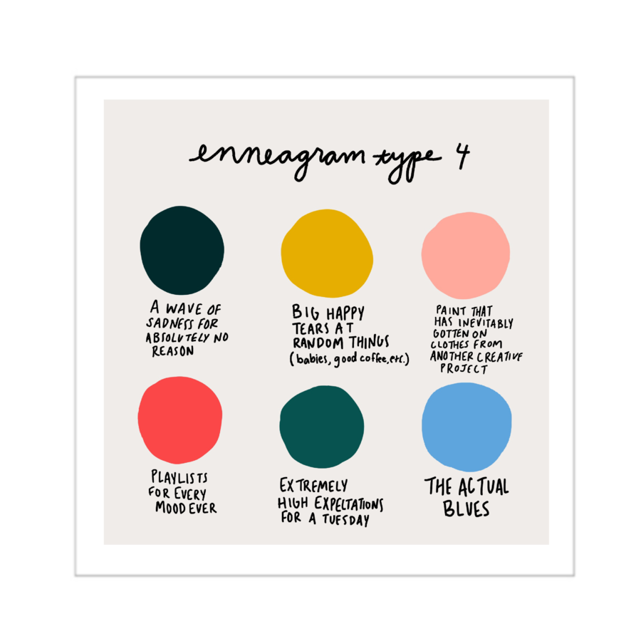Colorful Enneagram Prints - 4 by Twenty Seven - K. A. Artist Shop