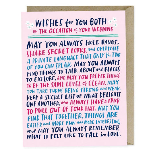 “Wishes For You Both” Wedding Card by Emily McDowell - by Emily McDowell - K. A. Artist Shop