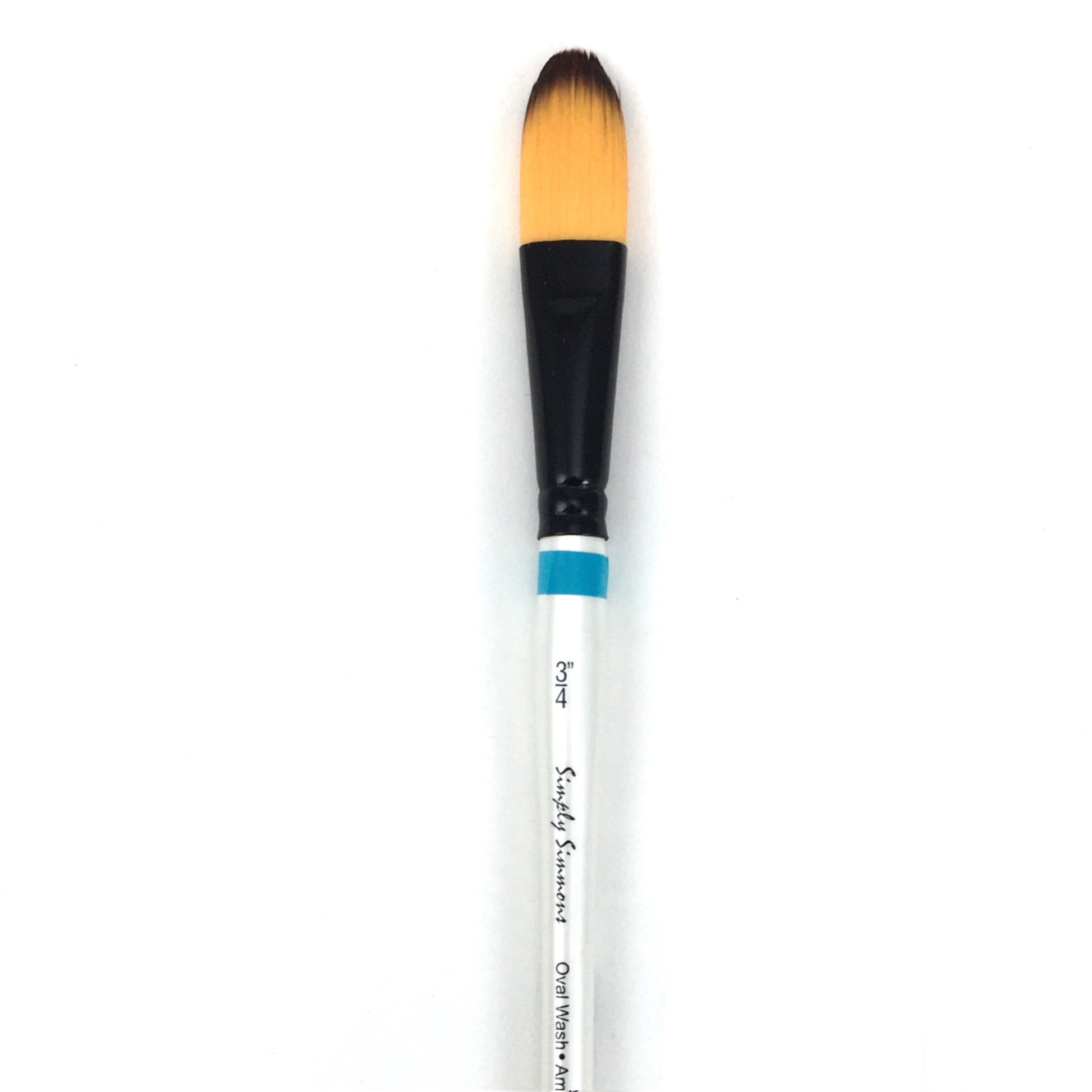 Simply Simmons Watercolor Brush - Short Handle - Oval Wash / - 3/4 inches / - synthetic by Robert Simmons - K. A. Artist Shop