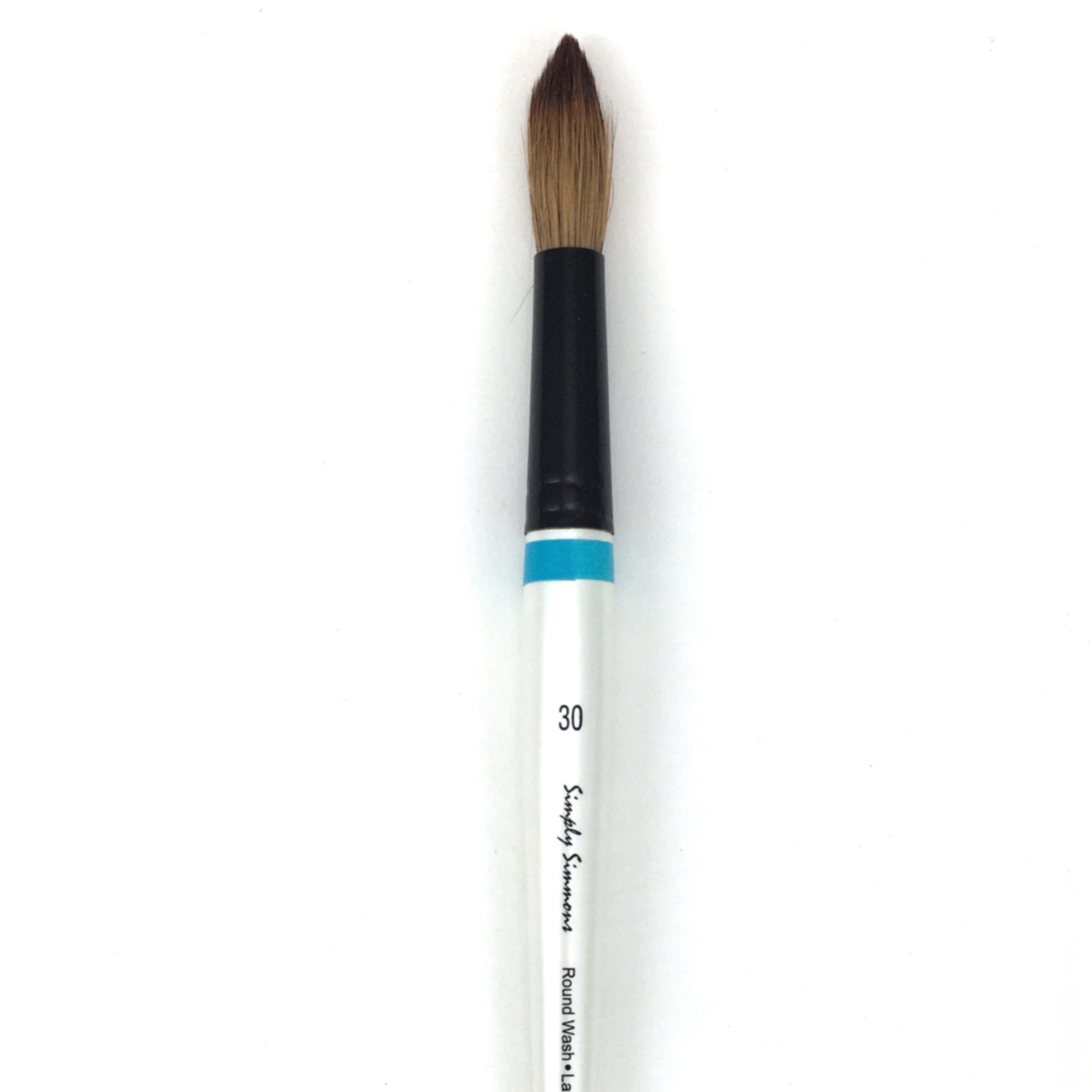 Simply Simmons Watercolor Brush - Short Handle - Round Wash / - #30 / - natural by Robert Simmons - K. A. Artist Shop