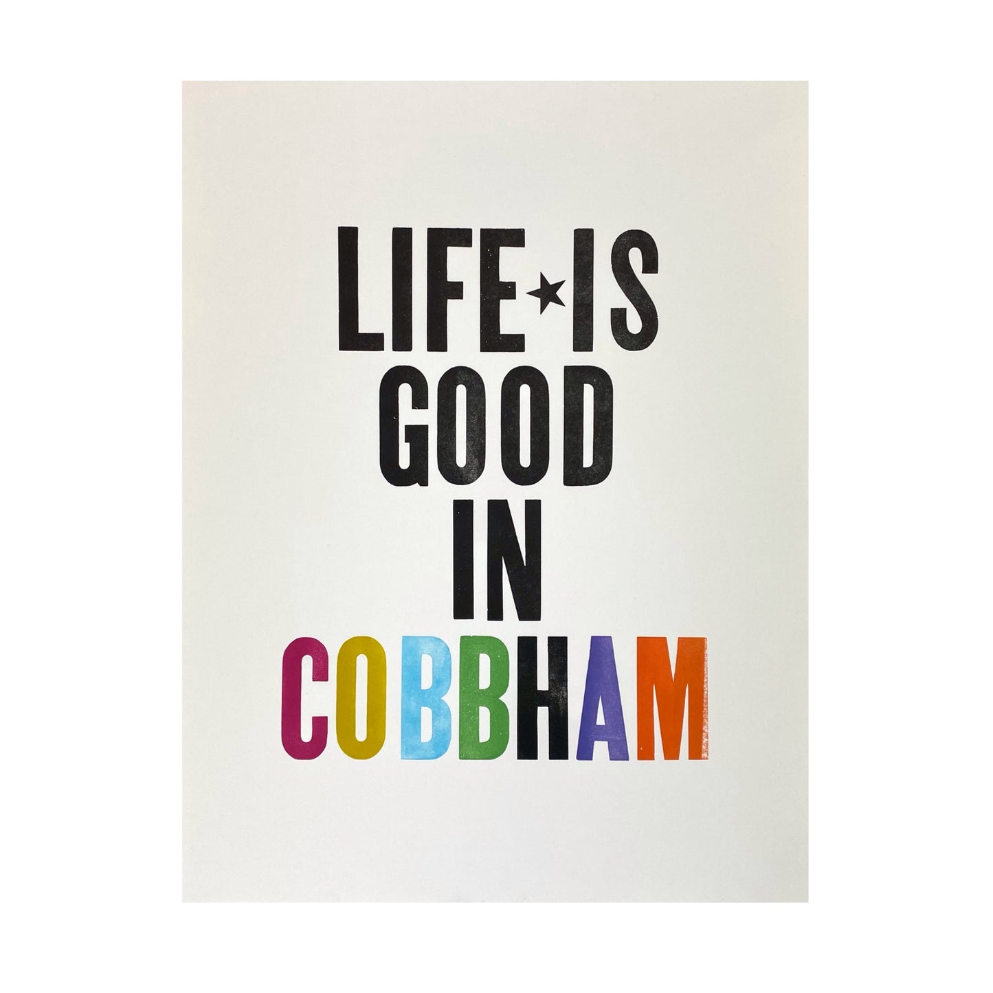“Life is Good in Cobbham” Print by Smokey Road Press - by Smokey Road Press - K. A. Artist Shop