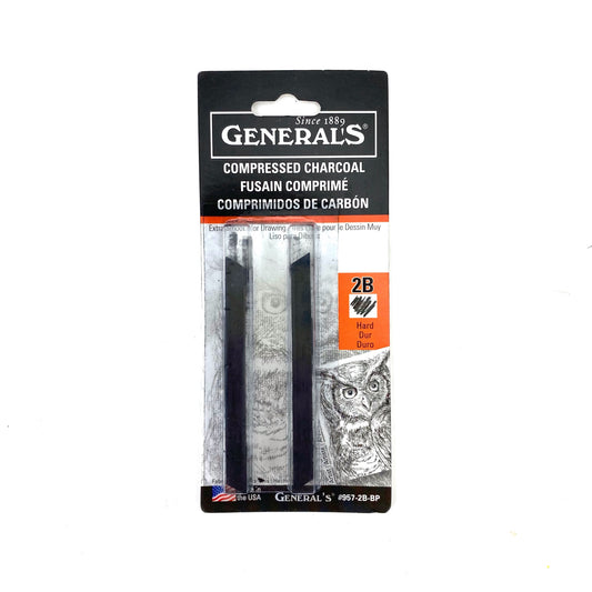 General's Compressed Black Charcoal Sets - 2 Pack - 2B Sticks by General's - K. A. Artist Shop