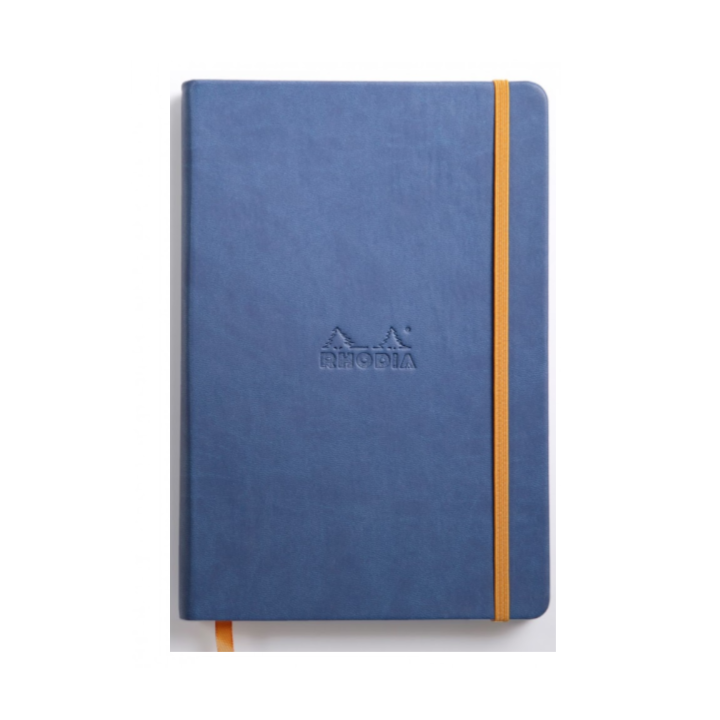 Rhodia Rhodiarama Hardcover Webnotebook - 5.5 x 8.5 inches - Sapphire / - Blank Paper by Rhodia - K. A. Artist Shop