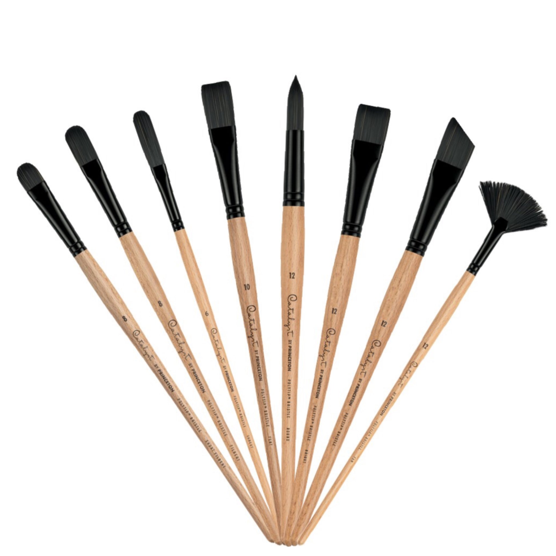 Princeton Catalyst Polytip Bristle Short-Handle Paint Brushes - by Princeton Art & Brush Co - K. A. Artist Shop