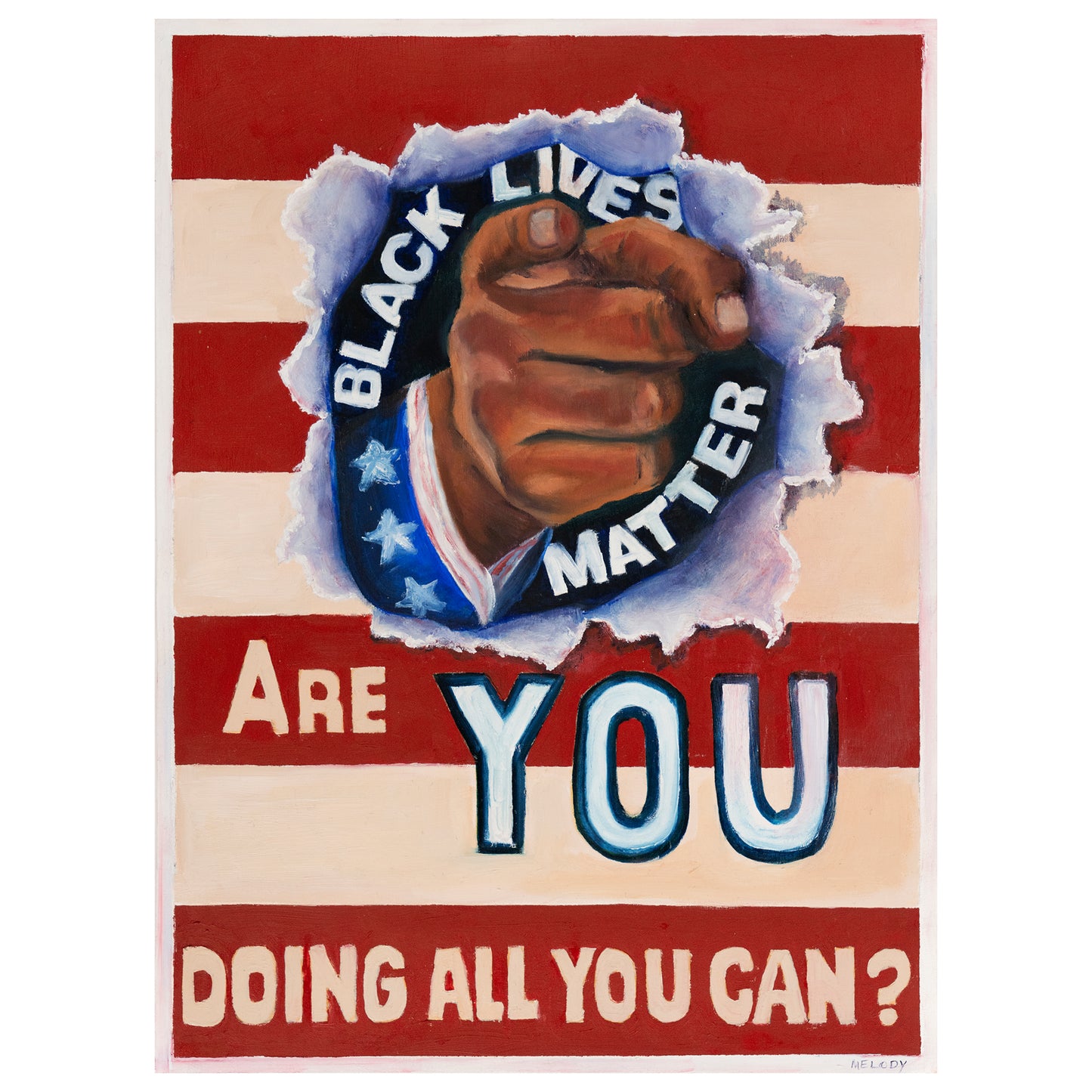 "Are You Doing All You Can?" Black Lives Matter Print by Melody Croft - by Melody Croft - K. A. Artist Shop