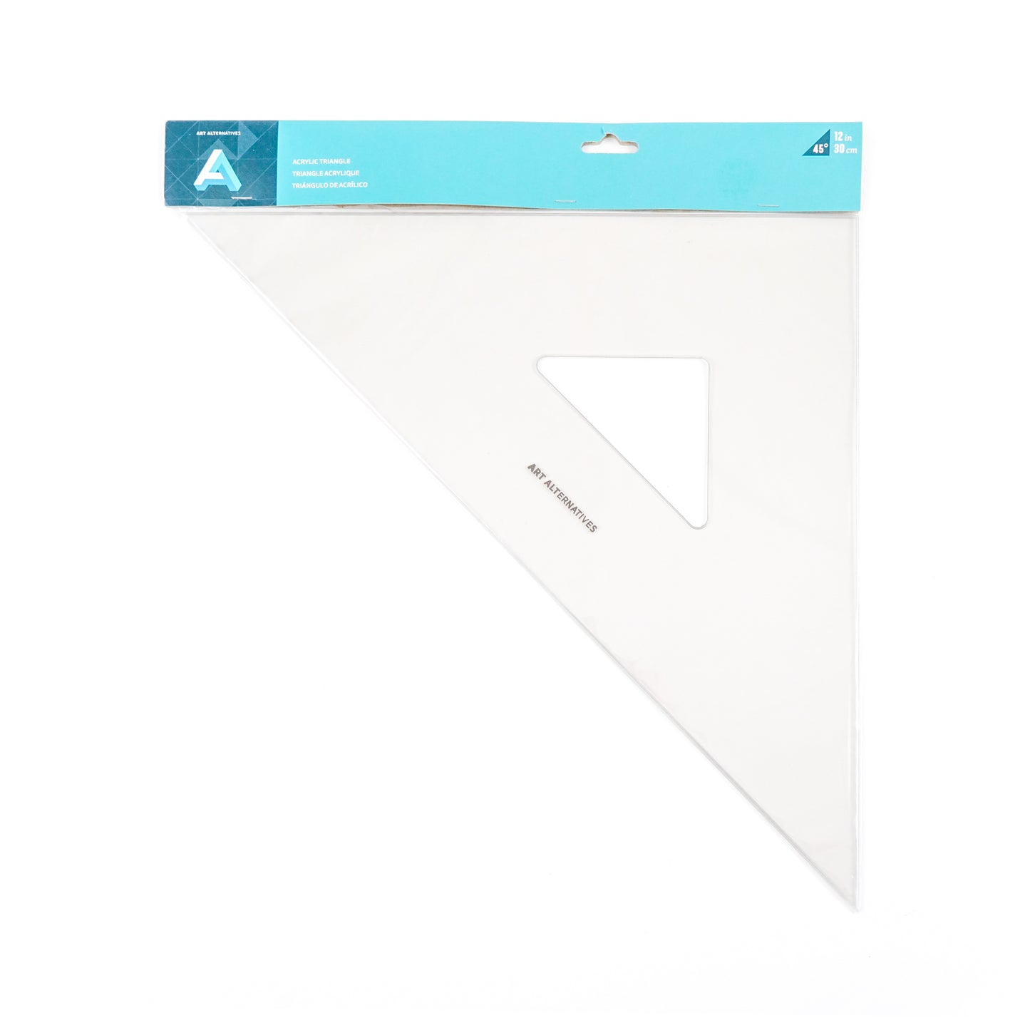 Art Alternatives Triangle - 45/45/90 Degree with Beveled Inking Edge - 12-inch by Art Alternatives - K. A. Artist Shop
