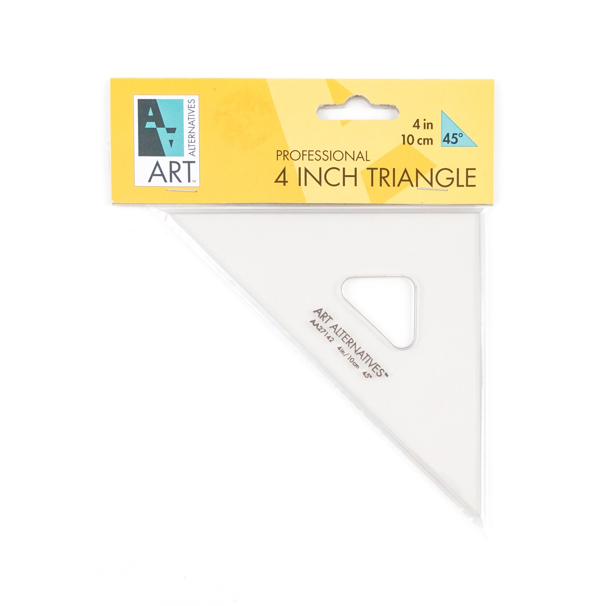 Art Alternatives Triangle - 45/45/90 Degree with Beveled Inking Edge - 4-inch by Art Alternatives - K. A. Artist Shop