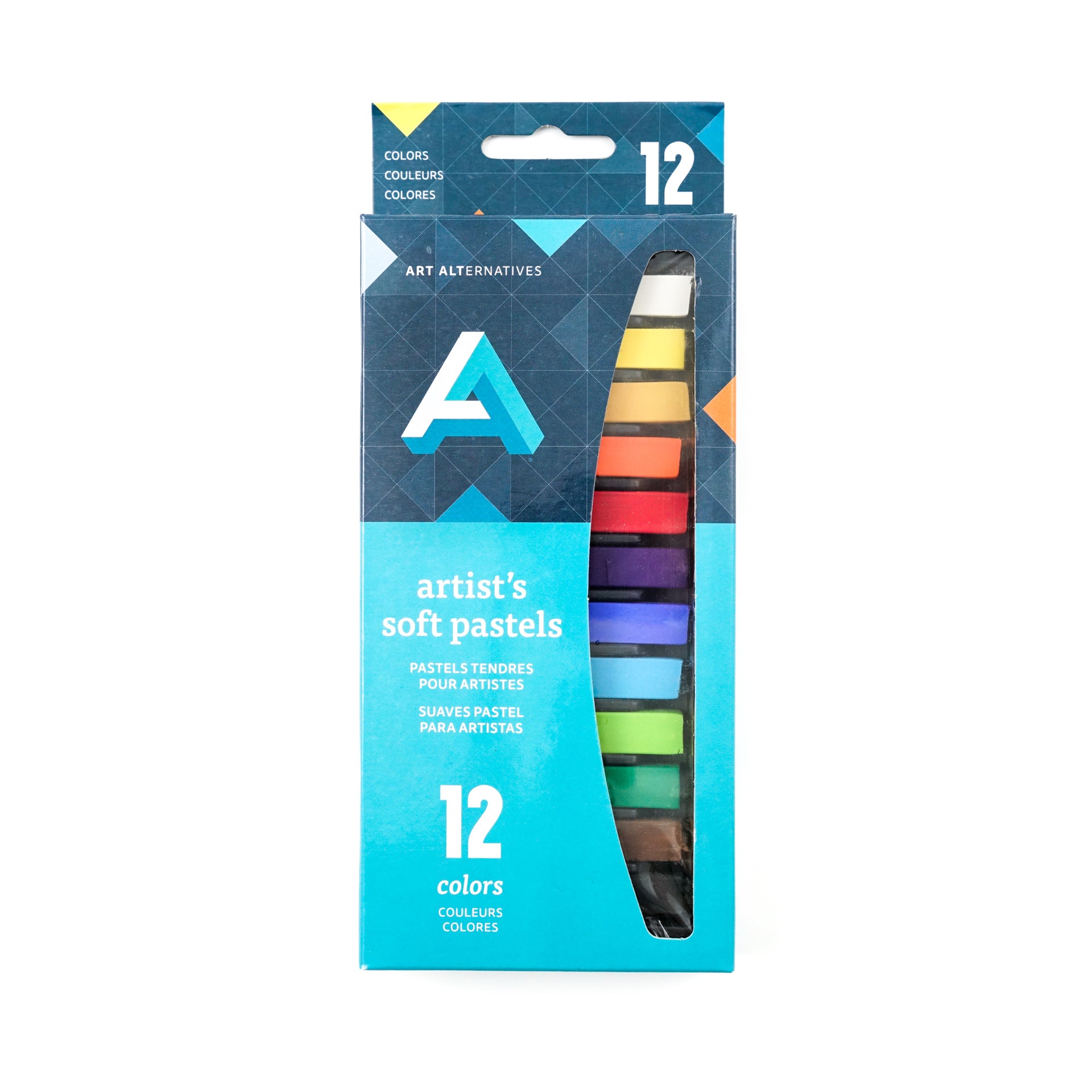 Alphacolor Soft Pastels 12 Set Basic Color Assortment