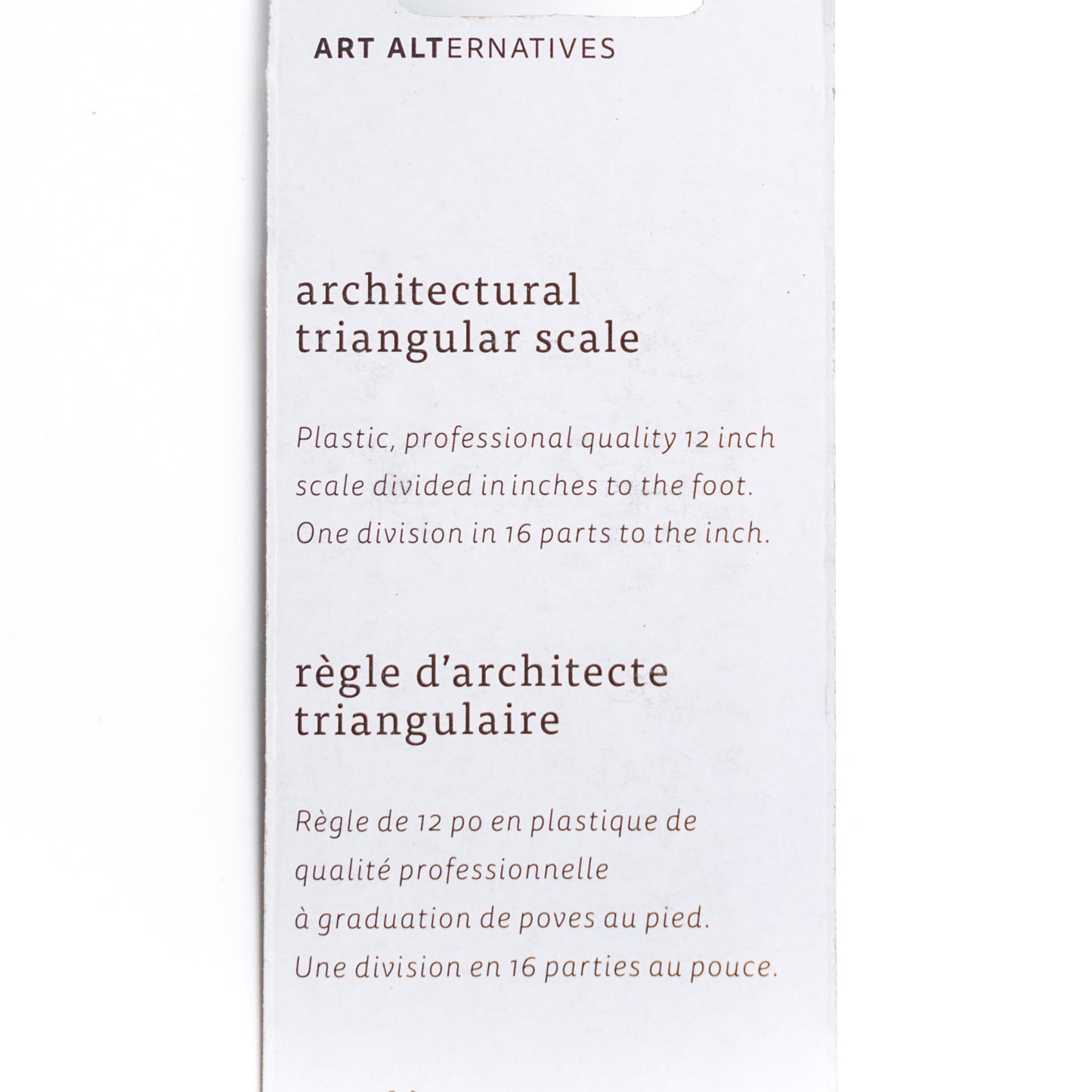 Art Alternatives Plastic Triangular Scale - 12 inches - by Art Alternatives - K. A. Artist Shop