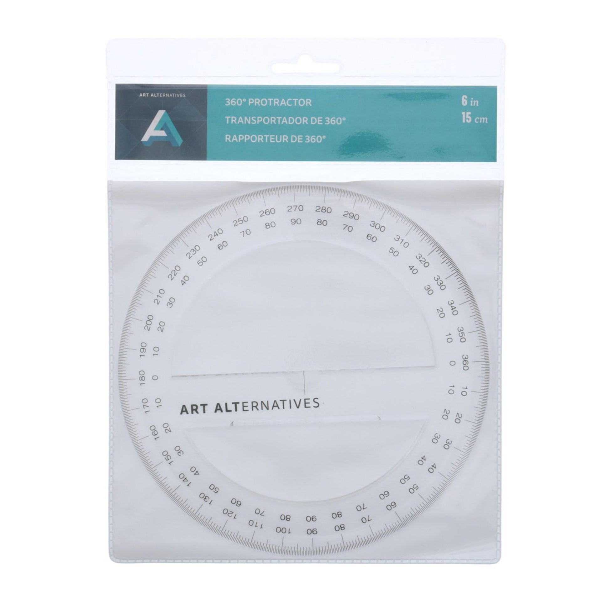 Art Alternatives 6 inch Protractor (360-Degree) - by Art Alternatives - K. A. Artist Shop