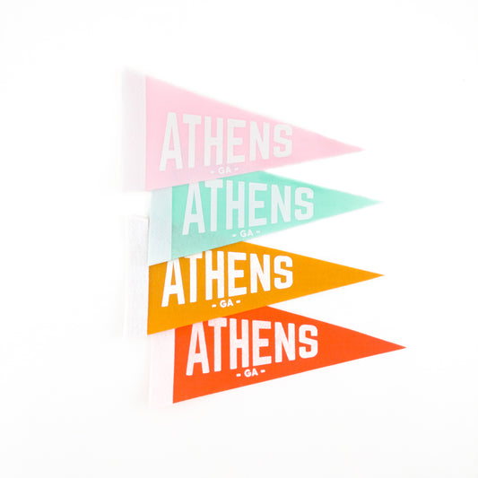 "Athens, GA" Pennant by Classic City Postal Service - by Erin Lovett - K. A. Artist Shop