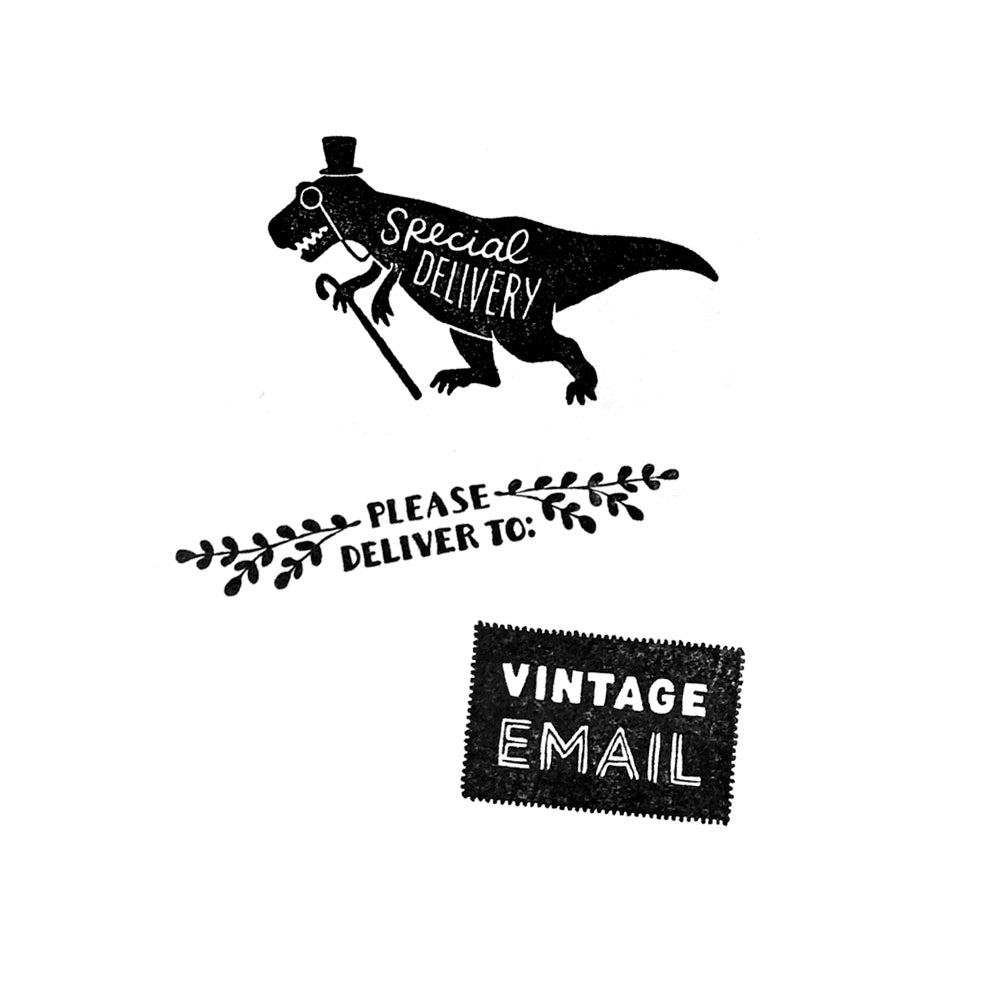 Vintage Email Rubber Stamp Set by Wit & Whistle - by Wit & Whistle - K. A. Artist Shop