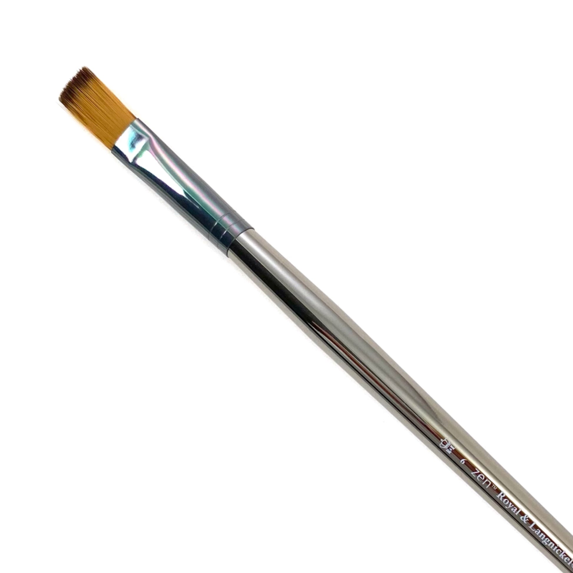 Royal & Langnickel Zen Long Handle Brushes - 43 Series - Flat / 6 by Royal & Langnickel - K. A. Artist Shop