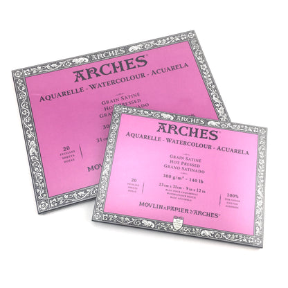 Arches Aquarelle Watercolor Block - Hot Press - 300 gsm - by Arches - K. A. Artist Shop