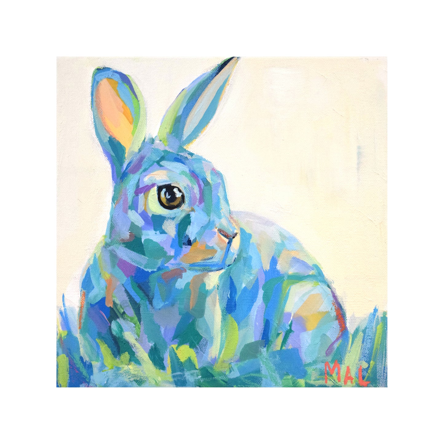 "Bunny 3" Print by Mallory Moye - 8 x 8 inches by Mallory Moye - K. A. Artist Shop