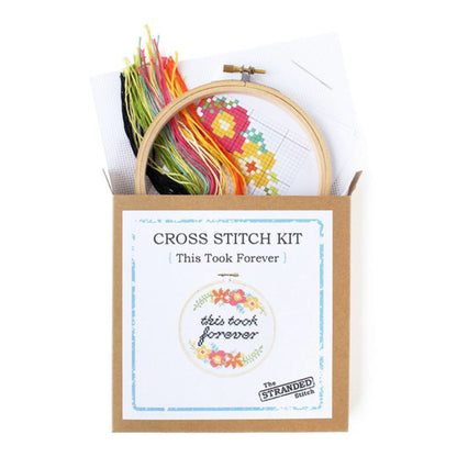 "This Took Forever" DIY Cross Stitch Kit - by The Stranded Stitch - K. A. Artist Shop