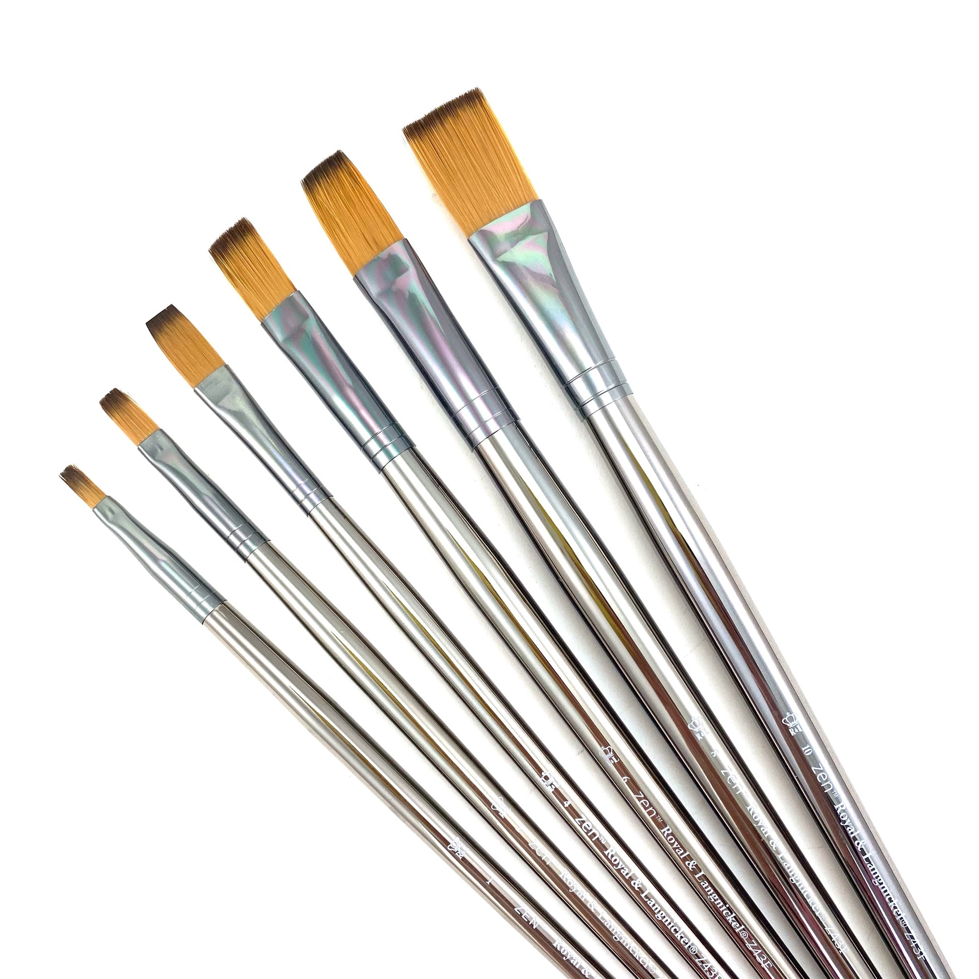 Royal & Langnickel Zen Long Handle Brushes - 43 Series - Flat / 12 by Royal & Langnickel - K. A. Artist Shop